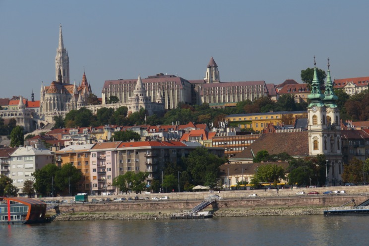 Views of Buda from the Pest side of Budapest Hungary